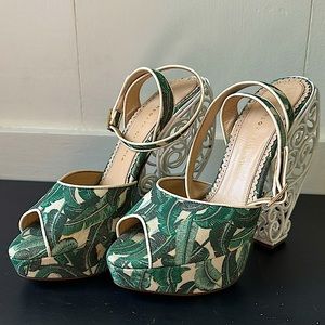 Charlotte Olympia Garden Party with White Wire Heels